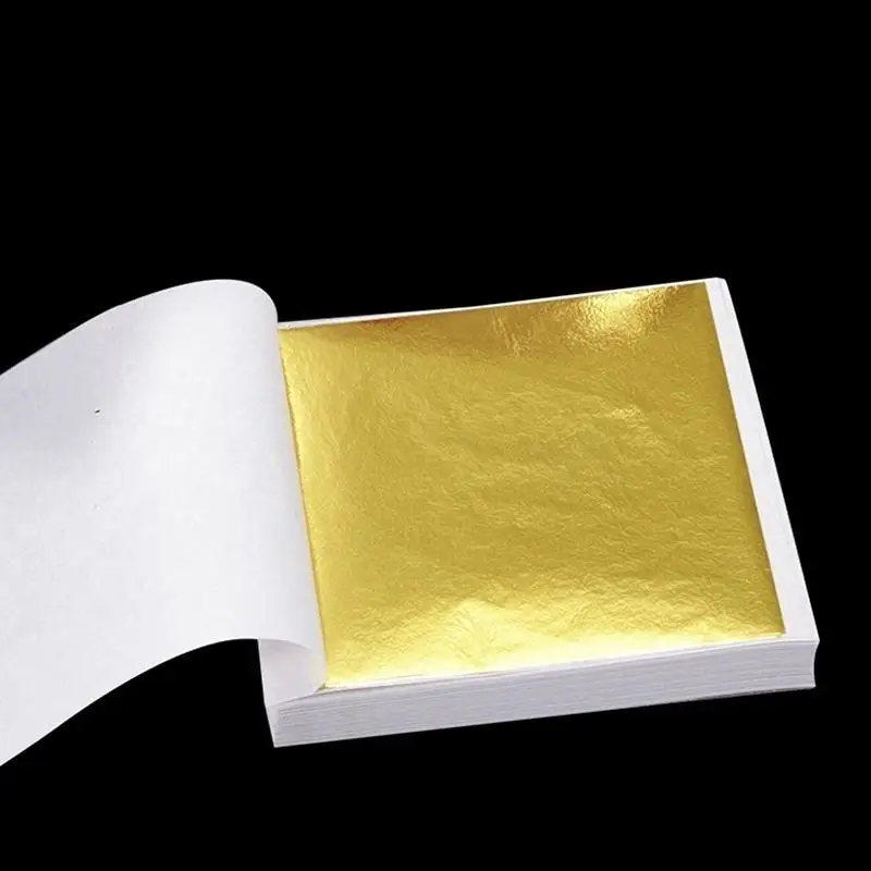 Carrywon Hjem Sæt af Guld Folie 100pcs/set 24k Gold Leaf Ark Kunst, Håndværk, Design Forgyldning Indramning Skrot Dekorative Væg Film
