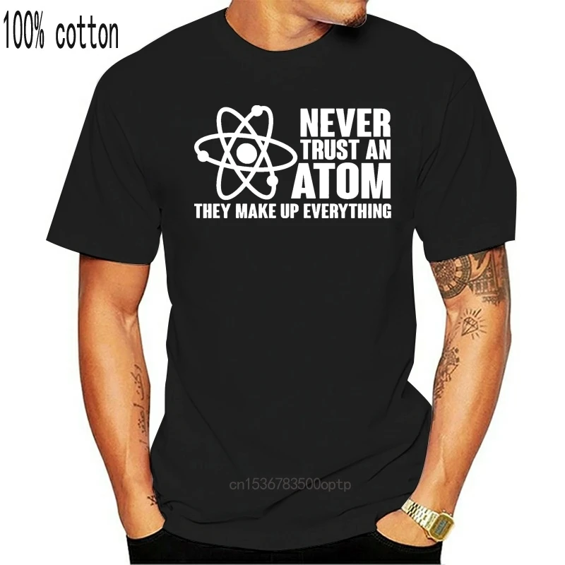 Aldrig Har Tillid Til En Atom Sjove Videnskab Nørd Nørd Kemi College T-Shirt Tee T-Shirt-Ærme Mode Sommeren Udskrivning Casual