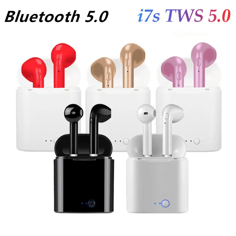 I7s TWS Bluetooth Hovedtelefoner Trådløse Hovedtelefoner Med Mikrofon Sport Vandtæt Headset, Oplader Kasse Til Alle Telefonens PK i9s i12