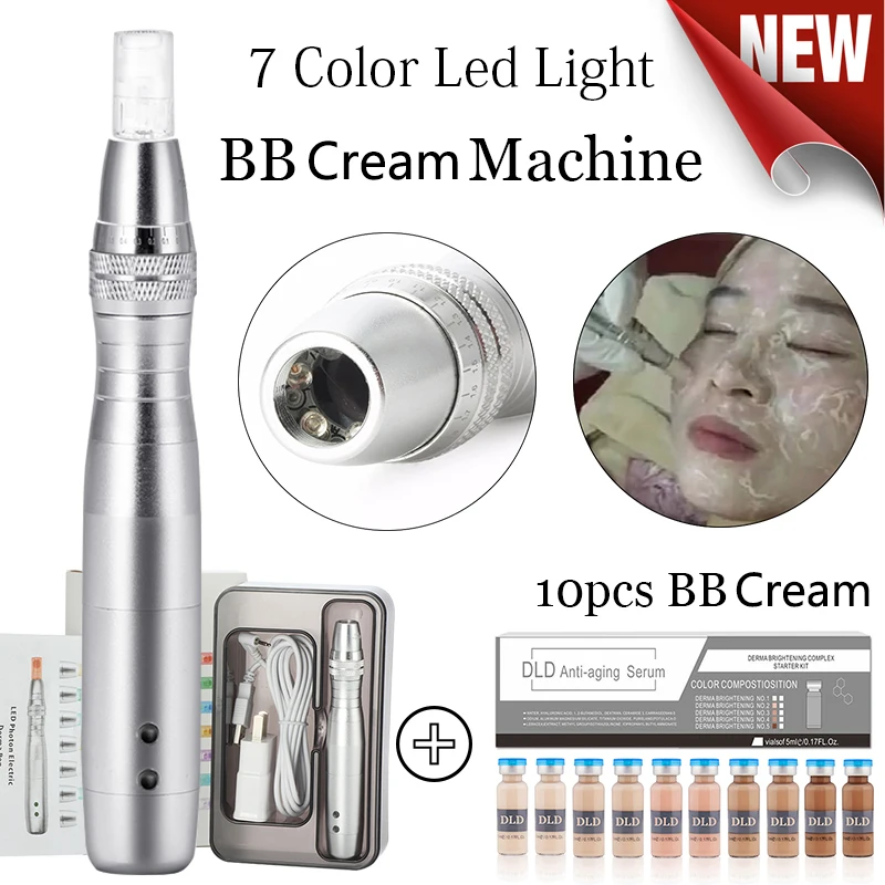 Korea Skin Care Kit BB Serum Glød Nano Microneedling BB behandling Maskine Pen CC Cream Glød Meso Lysning af flydende Foundation