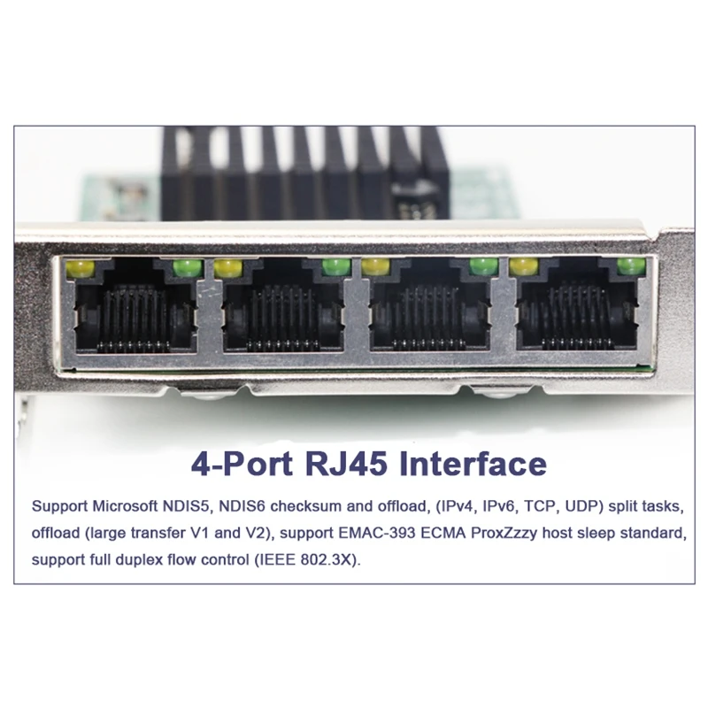 Netværkskort 4-Port Gigabit Ethernet 10/100/1000M PCI-E port til PCI Express-Til 4X Gigabit Ethernet-netværkskort LAN-Adapter til pc
