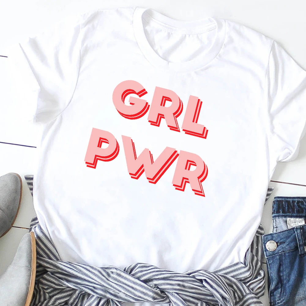 Kvinder Girl Power Flower Sommer Forår Feministiske Søde Print T-Shirt t-Shirt Kvindelige t-Shirts Tøj, T-Shirt med Grafisk Print T-shirts