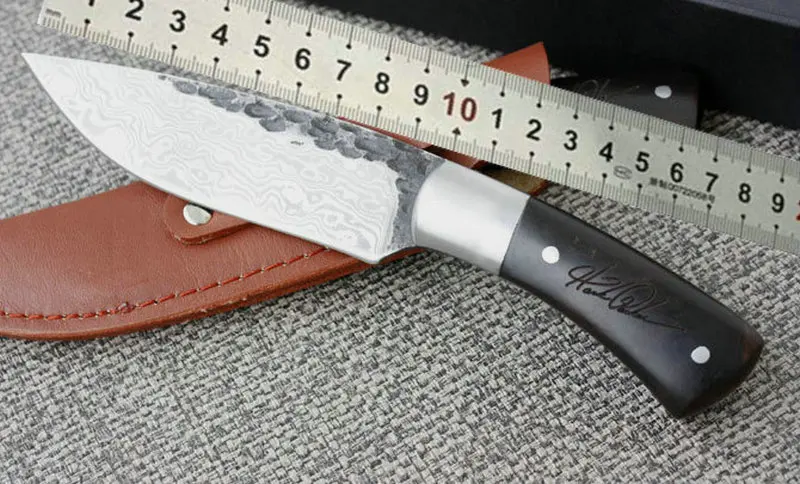 VOLIRON Faste Knive 440C Stål Damaskus mønster Kniv Overlevelse Håndlavede Knive ,Jagt Kniv EDC værktøjer Dropshipping