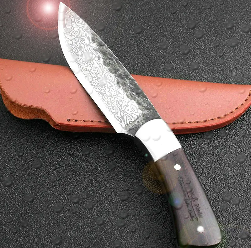 VOLIRON Faste Knive 440C Stål Damaskus mønster Kniv Overlevelse Håndlavede Knive ,Jagt Kniv EDC værktøjer Dropshipping