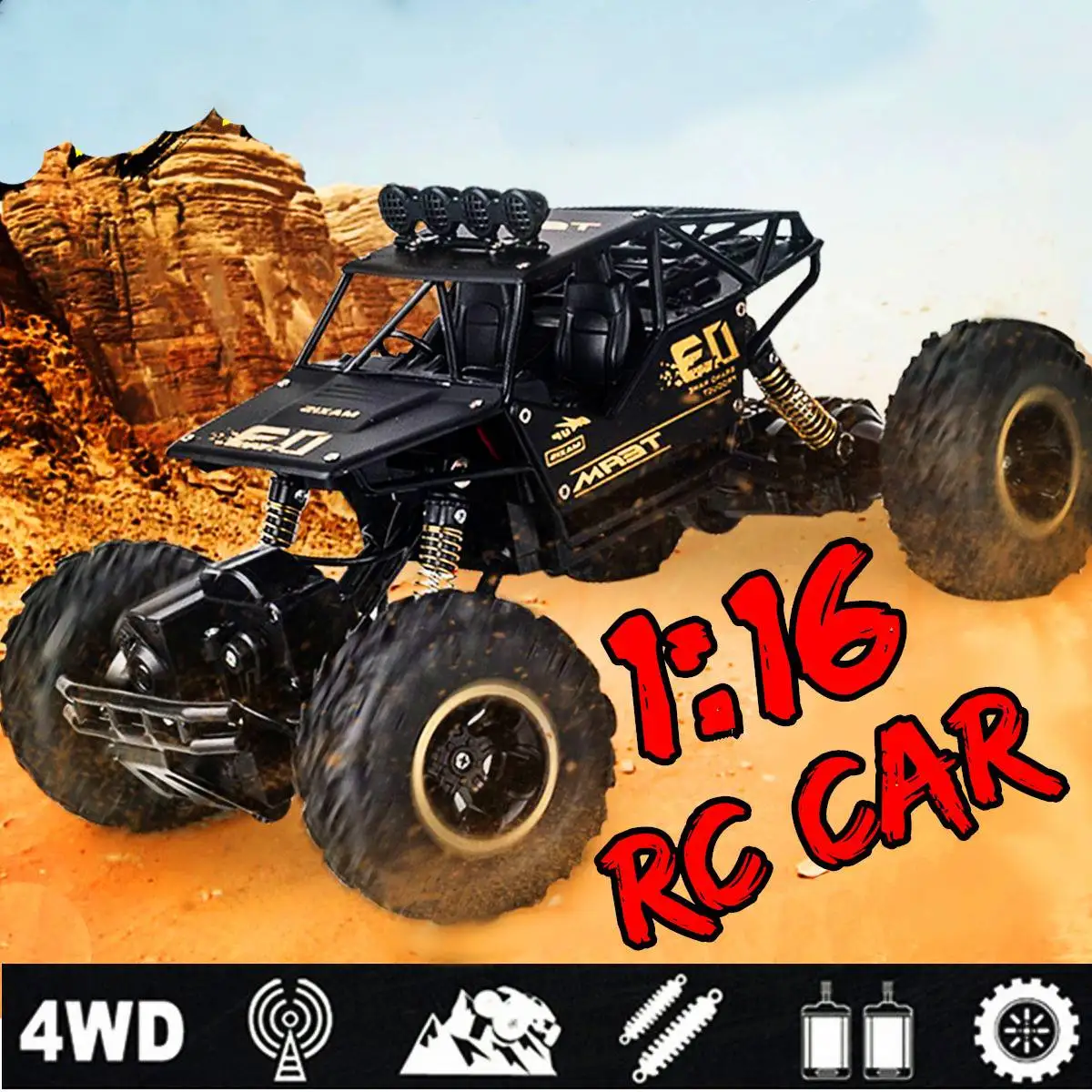 RC Lastbil Auto 1:16 28CM 2,4 G Opdater Version for Radio-Kontrollerede 4WD Høj Hastighed Off-road Køretøj RC El-Bil Toysr Drenge gave