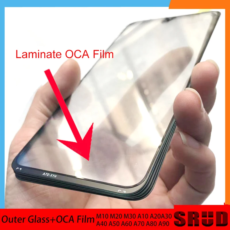 LCD-Touch-Skærm, Front Panel Glas Linse Laminat OCA Film Til Samsung Galaxy M10-M20 M30 A10, A20 A30 A40 A50 A60 A70 A80 A90