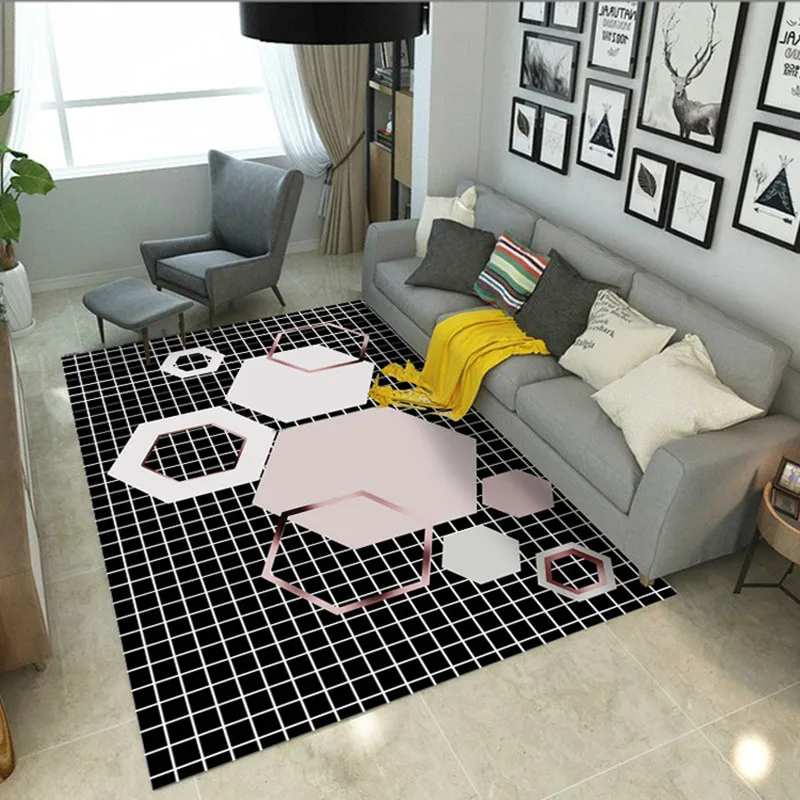 Nordisk Stil Geometrisk Mønster, Marmor Tæpper til stuen, Tæppe Og Tabel Yoga gulvmåtte Soveværelse Sengen Firkant Tæppe