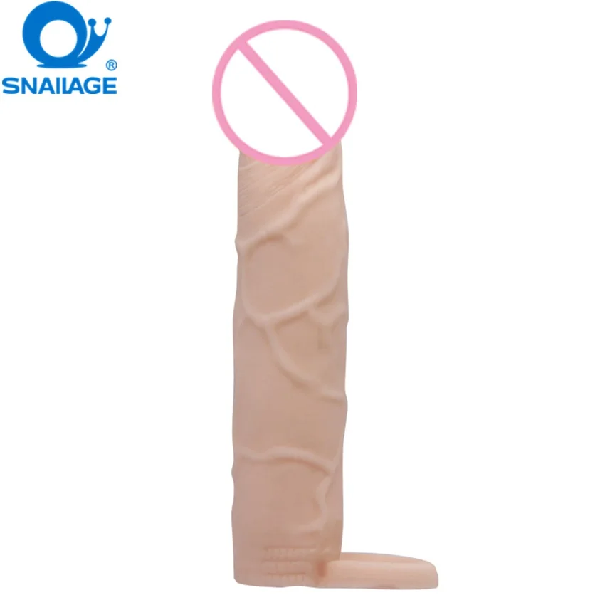 Stort Silikone Penis Udvidelsen Kondomer Penis Extension Ærmer For Voksne Intime Varer Genanvendelige Kondom Cock-Ringe