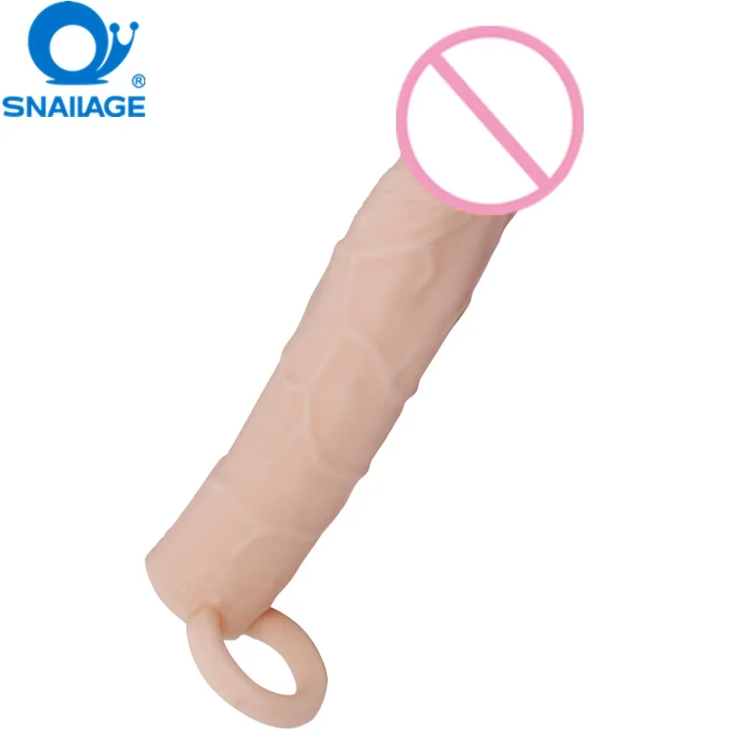 Stort Silikone Penis Udvidelsen Kondomer Penis Extension Ærmer For Voksne Intime Varer Genanvendelige Kondom Cock-Ringe