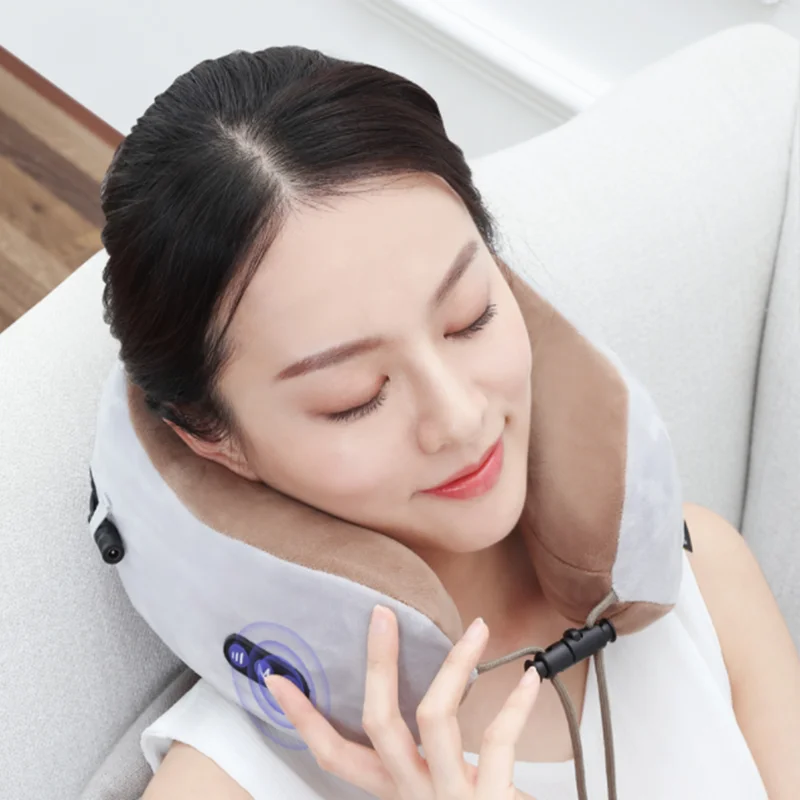 El-hals massageapparat U-formet pude multifunktionelle skulder hals massageapparat udendørs husstand / køretøj afslappende massager
