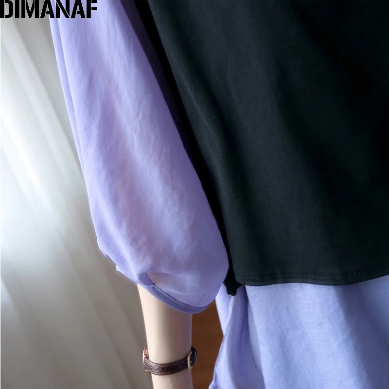 DIMANAF Sommer Plus Size T-Shirts Kvinder Tøj Dame Toppe, t-Shirts Tunika Bomuld Løs tshirt Kvindelige Shirts Sort Vest Sæt Passer til 2020