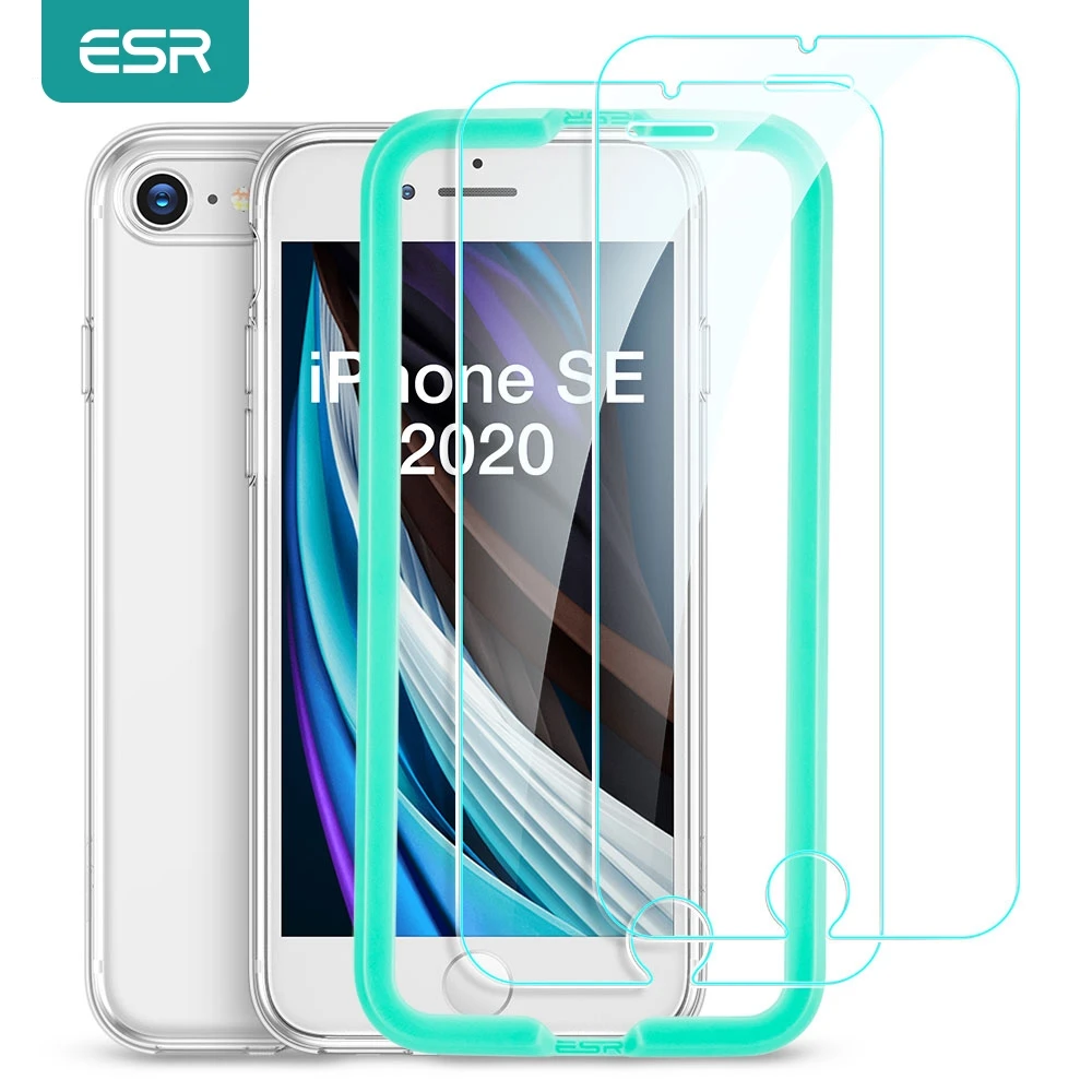 ESR Hærdet Glas til iPhone SE 2020 8/7/6/6S Anti Blue-Ray Screen Protector Film Fuld Dækning HD-Skærm, Glas til iPhone, SE 2020