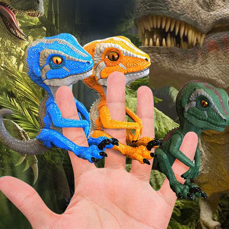 Kreative Velociraptor figur Elektriske Dinosaur Kæledyr Toy Fingerspids Finger Dinosaurus Smart Toy Elektroniske Pet Dinosaurio Model