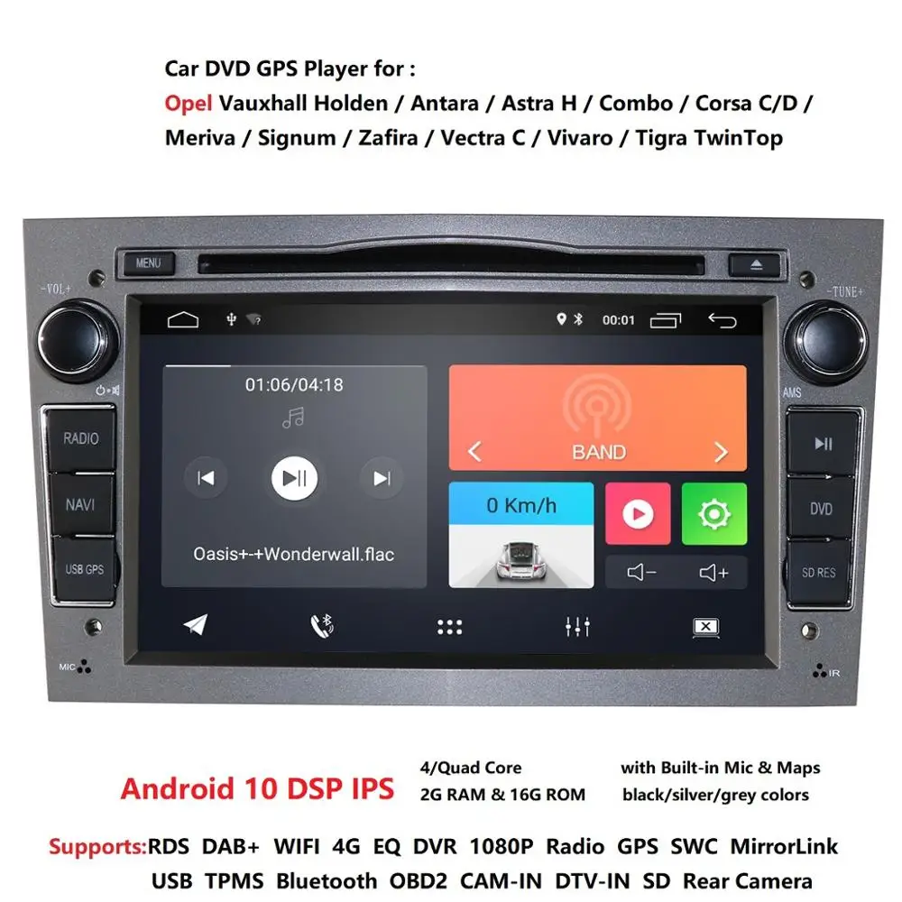 Android-10 1024X600 7inch 2din Bil GPS DVD-afspiller til Opel Astra h g Zafira B Vectra C D Antara Combo Bil Radio Afspiller Stereo