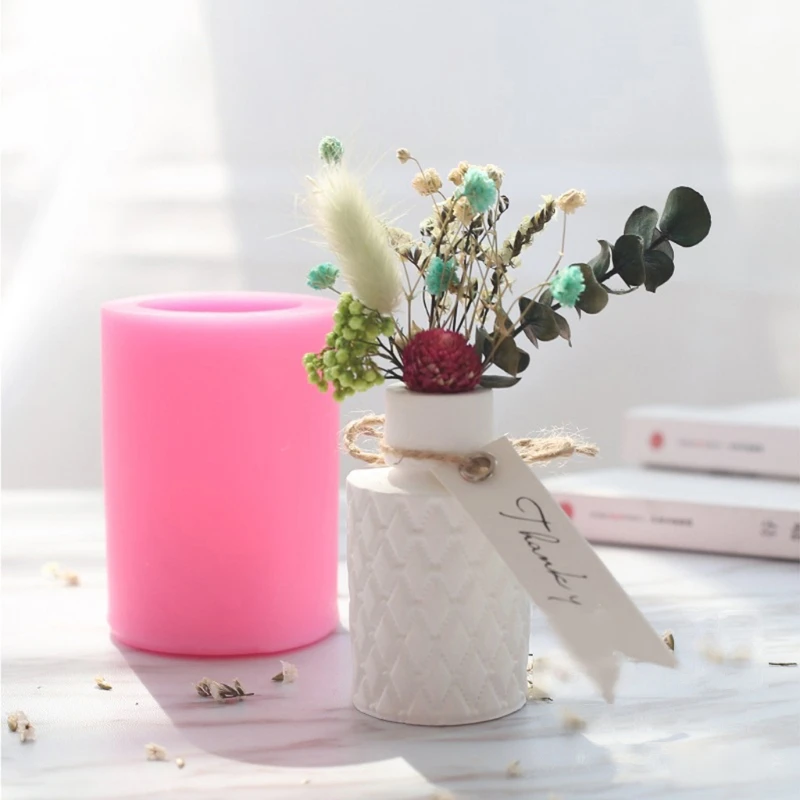 3D Flower Vase Silikone Formen Blomst Urn Pot Konkrete Harpiks Støbeform Værktøjer