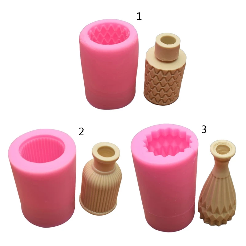 3D Flower Vase Silikone Formen Blomst Urn Pot Konkrete Harpiks Støbeform Værktøjer
