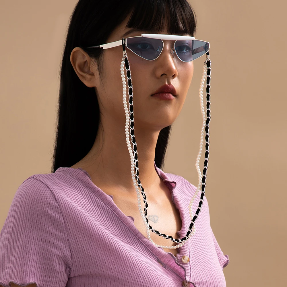 2021 Multi-lags Perle Solbriller Kæde til Kvinder koreanske Flannel Briller, læsebriller Kæde Snor Indehaveren Briller Stropper