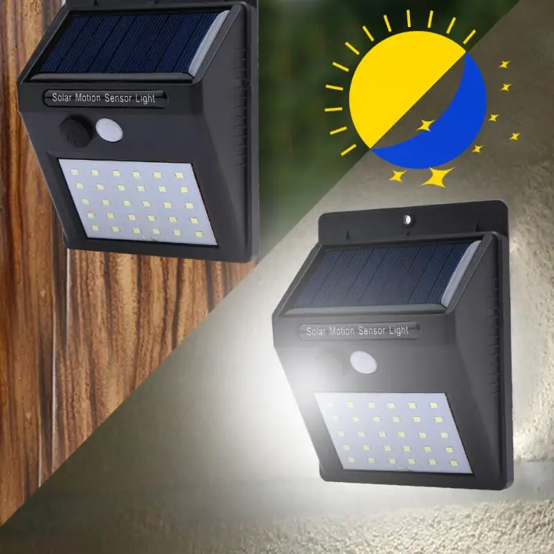 LED Solar Light Udendørs Have Lys Dekoration 30 LED væglamper PIR bevægelsesføler Lampe Vandtæt Sol Lampe Belysning