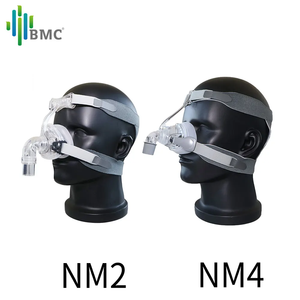 BMC af nm4 eller NM2 Nasal Maske Med Hovedbeklædning Silicium Gel Puder For CPAP Auto CPAP Søvnapnø OSAHS OSAS Snorken Mennesker