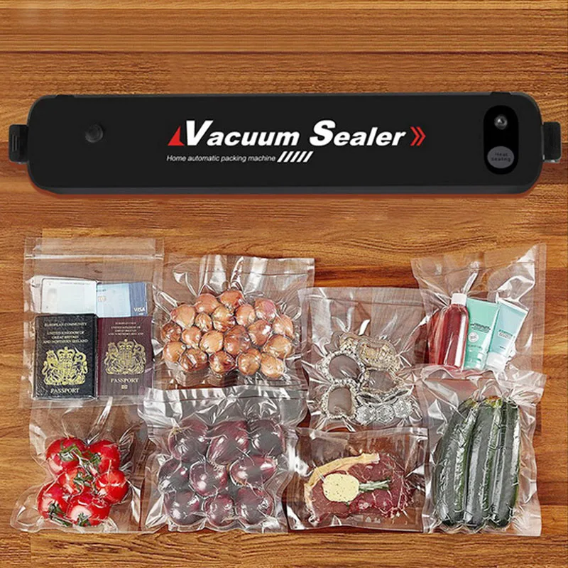Home Automatisk Vakuum Sealer for Fødevarer Saver Sous Vide Cooking 100-240V Emballage Luft Tætning Packer Maskine FDA med 15Pcs Tasker