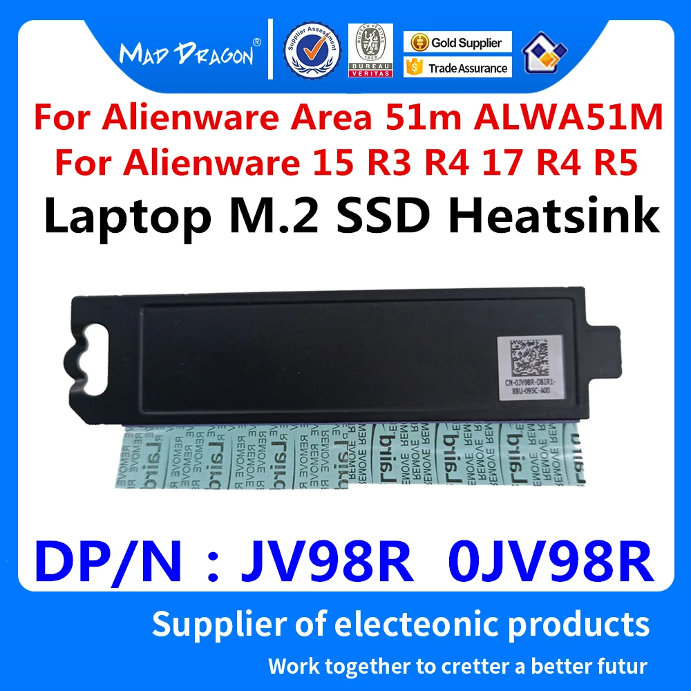 NYE originale Bærbare nye M. 2 PCI-E SSD Støtte Beslag Adapter Til Dell Alienware Area 51 millioner ALWA51M m.2 SSD Heatsink JV98R 0JV98R