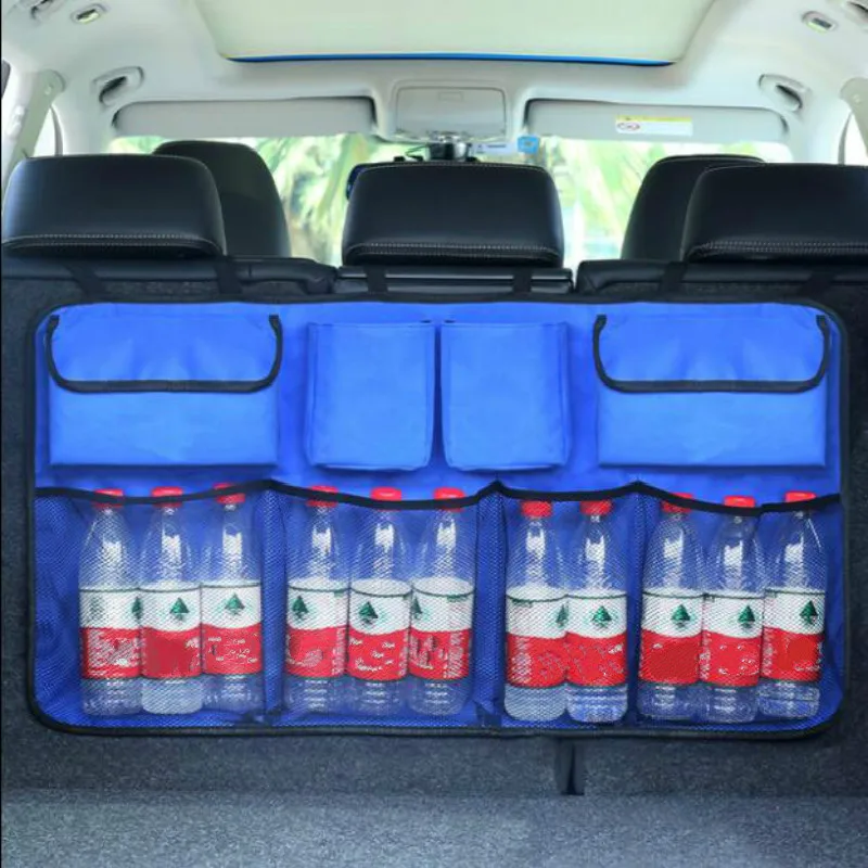 Bil Trunk Organizer Justerbare Bagsæde opbevaringspose Net Høj Kapacitet Multi-use Oxford Bil Sæde Tilbage Arrangørerne Universal