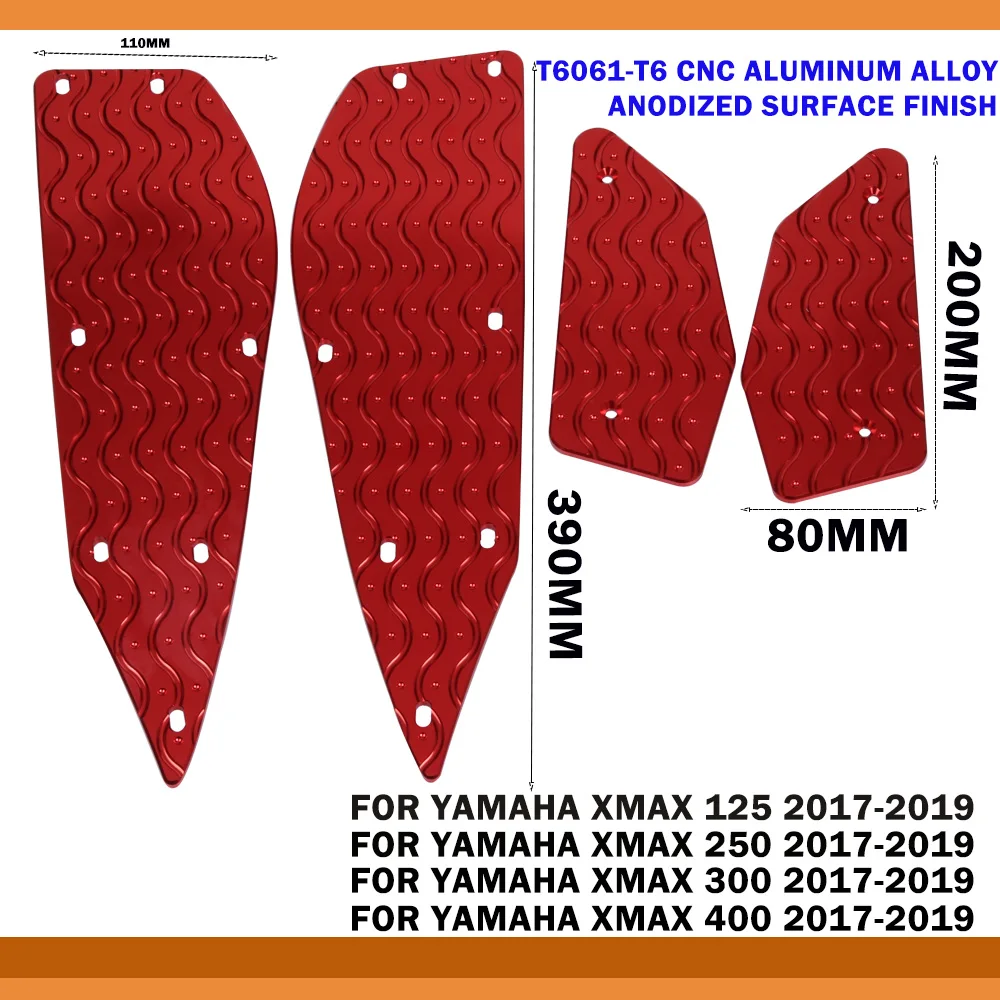 Motorcykel Tilbehør X ANTAL Fodstøtte skoindlæg Plade Pedalerne For Yamaha XMAX 300 XMAX 400 XMAX 250 XMAX 125 2017 - 2019