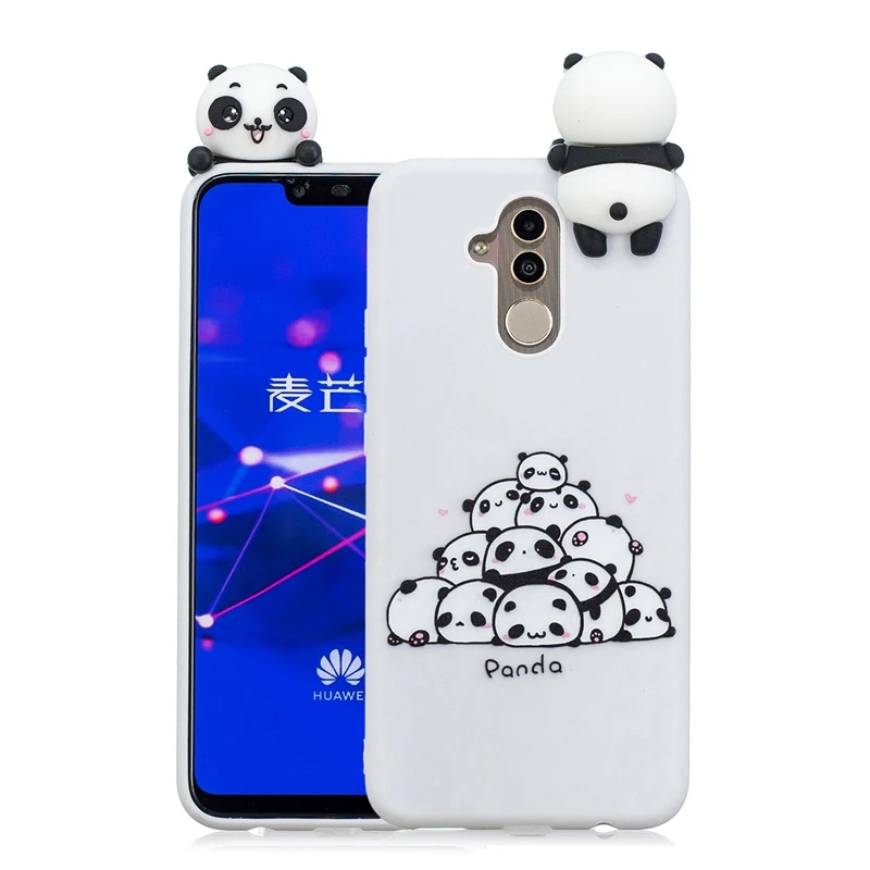 Etui Huawei Mate 20 Lite Tilfælde Dække 3D Søde Panda Unicorn Silikone Tilfældet for Funda Huawei Mate 20 Lite Tilfælde telefontok kvinder