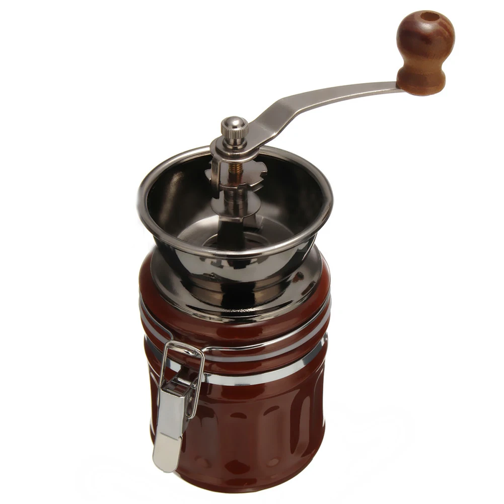Håndlavet Praktisk Manual Spice Coffee Bean Peber Kværn Mølle Rustfrit Stål Slibemaskine med Keramiske Kerne-Og kaffefaciliteter