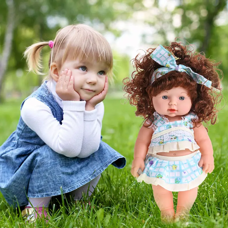 Søde Simulering Livagtig Dukke Legetøj til Piger Dejlig Blød Vinyl Tale Lyd Børn Formilde Ledsage Foregive Spille Toy Dolls