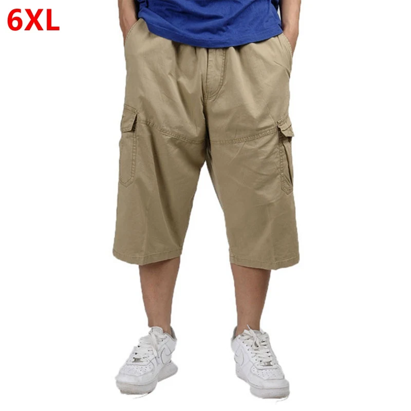 Sommeren mænds casual shorts Overalls plus size shorts elastisk arbejde i store størrelse til mænd 6XL 5XL