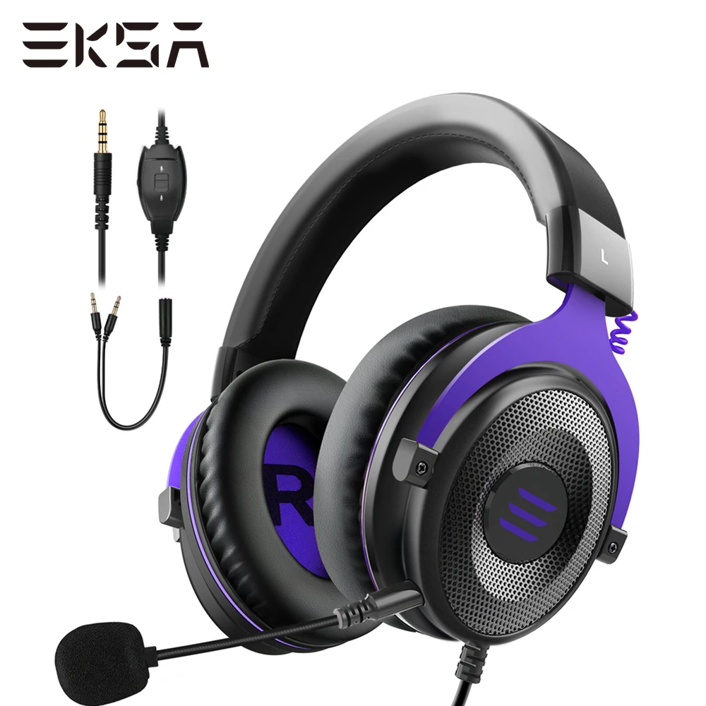 EKSA Professional Gaming Headset E900 Stereo Kabel Spil Hovedtelefoner Gamer Headset Med Mikrofon Til PS4/Smartphone/Xbox/PC