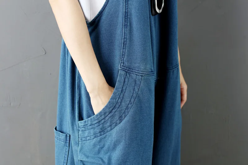 #0303 2020 Brede Ben Jeans Jumpsuit Til Kvinder Vintage Denim Overalls Til Kvinder Oversize Løs Hofteholder Bodycon Jumpsuits Damer