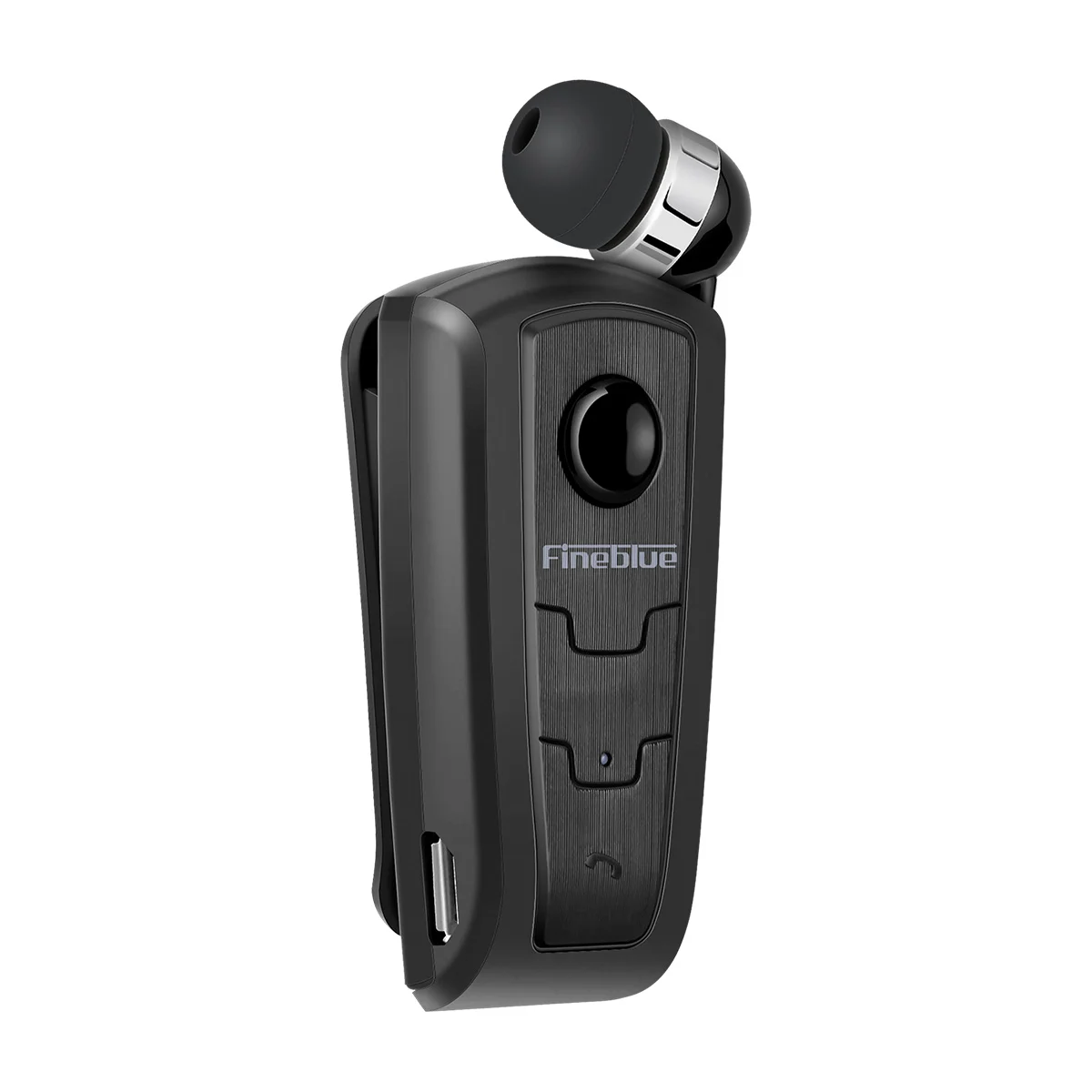 FineBlue F910 Trådløse Hovedtelefon Bluetooth-Headset Med Vibrationer Bære Klip Business headset til Huawei Iphone12 Xiaomi Sort