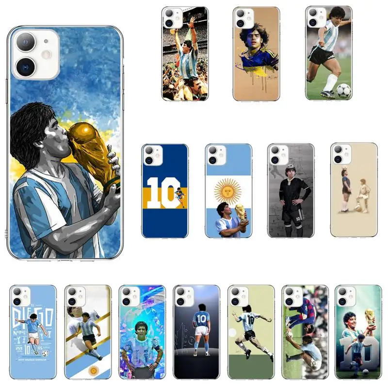 Diego Armando Maradona fodbold-afspiller Telefonen Tilfælde Dække Funda Shellfor iPhone-11 Pro XS MAX 12 MINI-XR-X
