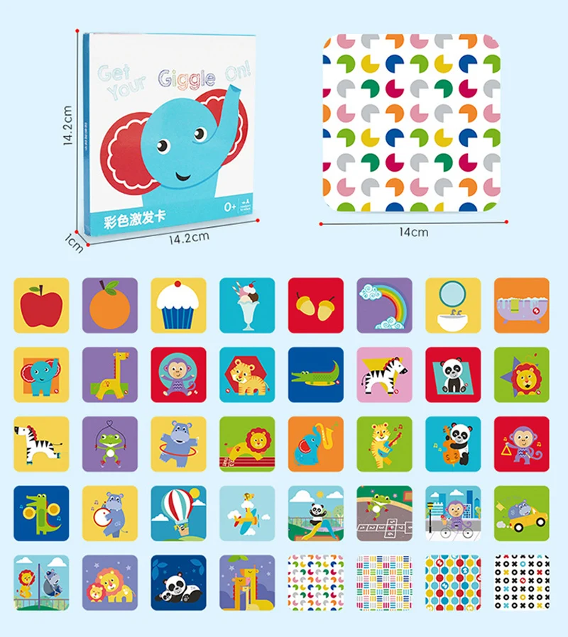 Montessori Baby Legetøj Sort Hvid Flash-Kort Med Høj Kontrast Visuel Stimulering, Læring, Aktivitet Flashcards Baby Gave