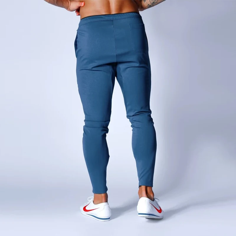 Japan&UK 2020 Ny HIMMEL BLÅ Lynlås Lomme-Sport, der Kører Mænd Joggere Bodybuilding Trackpants Sweatpants Fitness Træning, Jogging Bukser