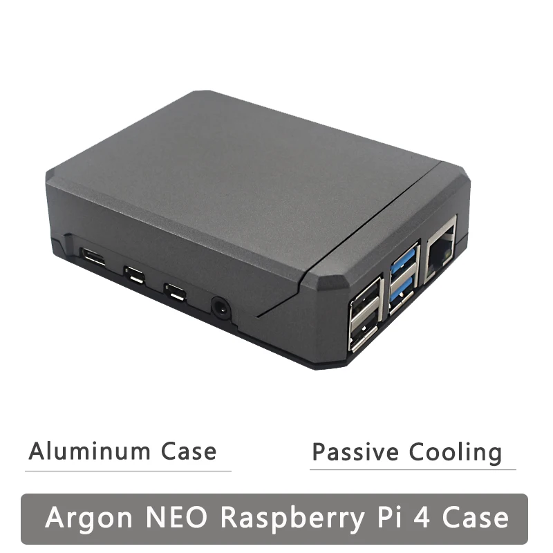 Argon NEO Raspberry Pi 4 Model B-Sagen Aluminium Legering Shell Glidende Magnetisk Cover GPIO Reference Passiv Køling Slanke Sag