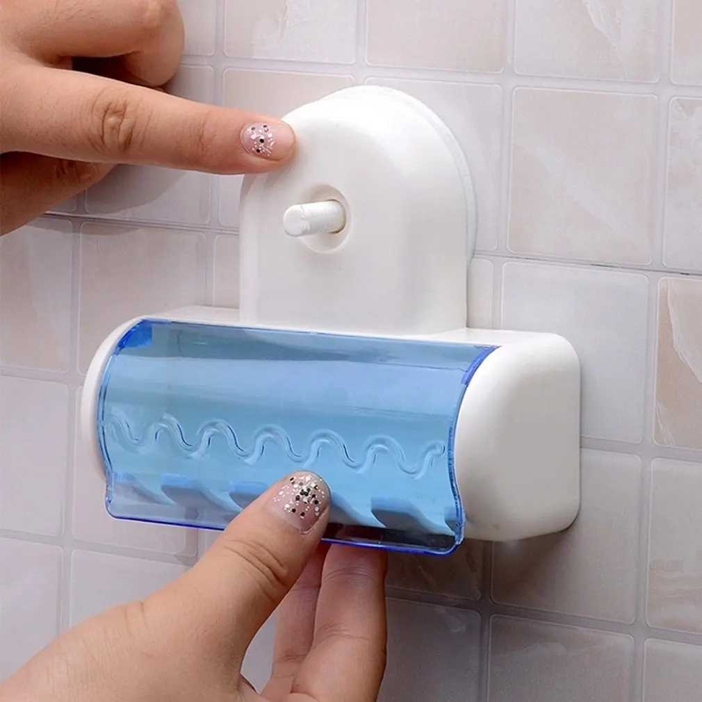 Gennemsigtig Hjem Badeværelse Tandbørste Suge Keramiske Fliser, Rustfrit Stål Holder med Sover Stå Rack 2018