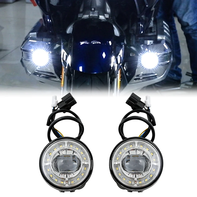 Motorcykel Strobe LED Foglights w/ Attachment Kit Til Honda Goldwing 1800 GL1800 2018-2020
