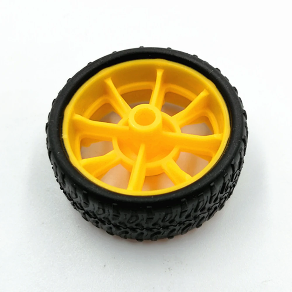 10stk 2*42mm gummi-belagt tank hjul TT motor hjul hjul af gummi små hjul toy hjul
