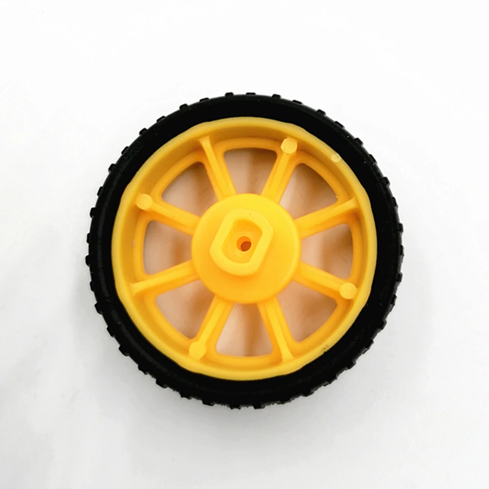 10stk 2*42mm gummi-belagt tank hjul TT motor hjul hjul af gummi små hjul toy hjul