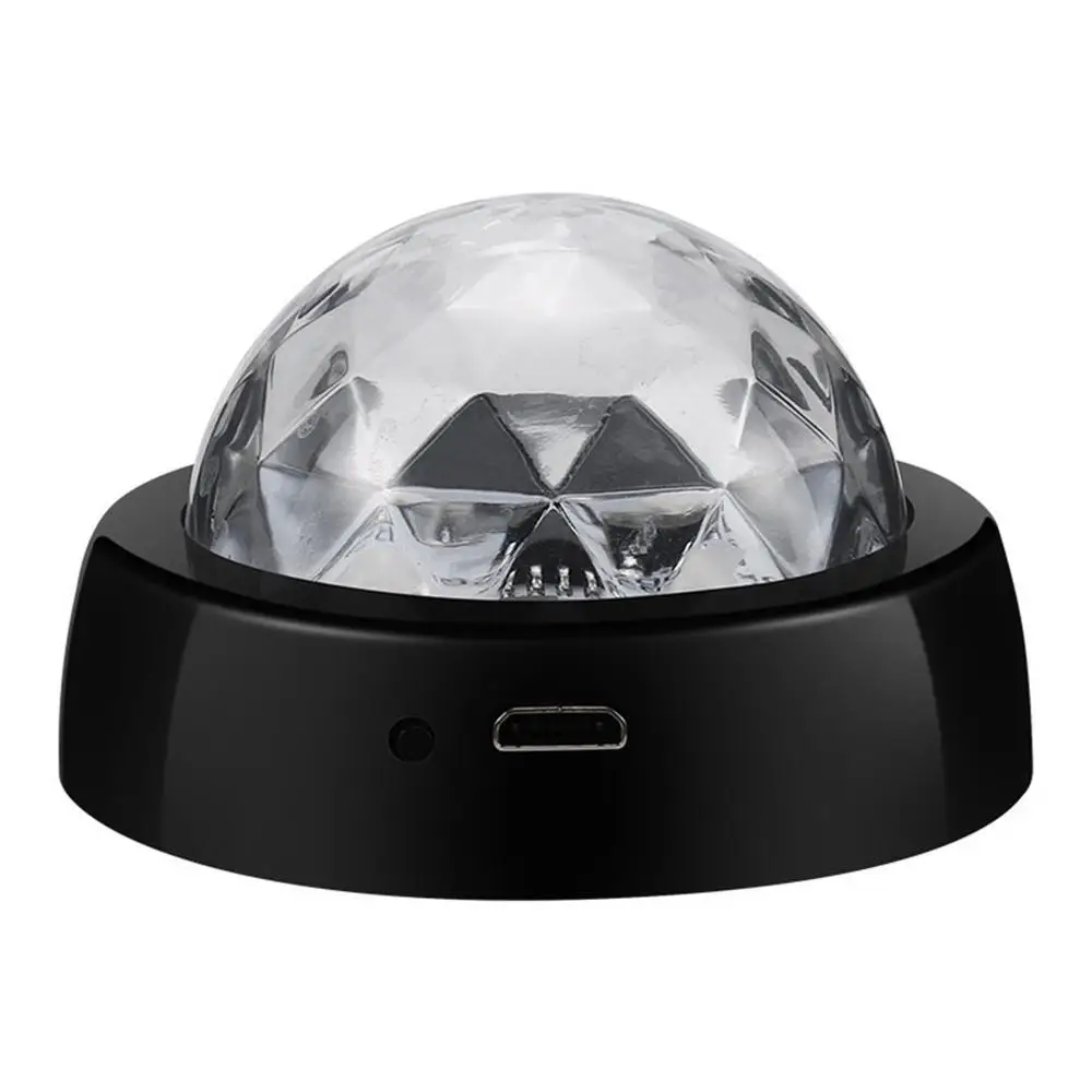 LED USB Bil Atmosfære, Lys, Lyd Kontrol Crystal Magic Ball Disco Lampe RGB Farverige Musik, Lyd, Lys, DJ Lys