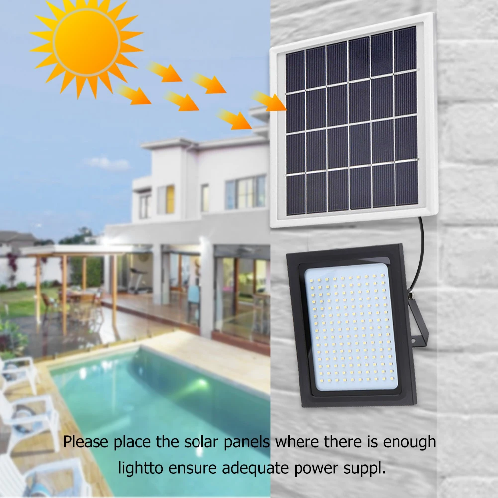 150 LED Motion Sensor Sol væglampe er Vandtæt Udendørs Sikkerhed Oversvømmelse Lys i Vej, Gade Haven Dekoration Sol Lamper