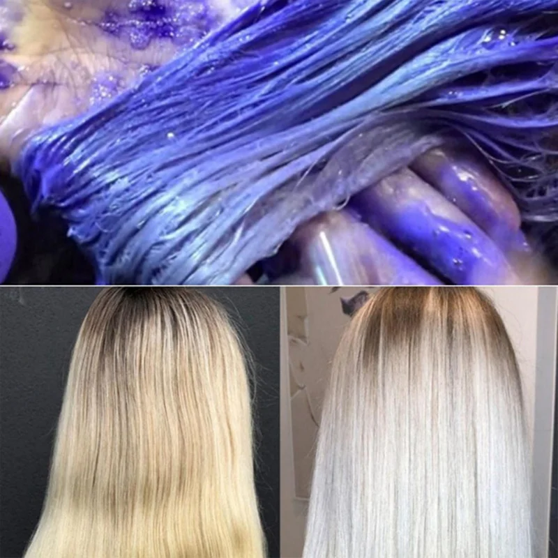 100 ml Blond Lilla Toning Shampoo Hair Care Fjerne Gul Lilla Toner Til Sølv Grå Blonde Bleget Grå hårfarve