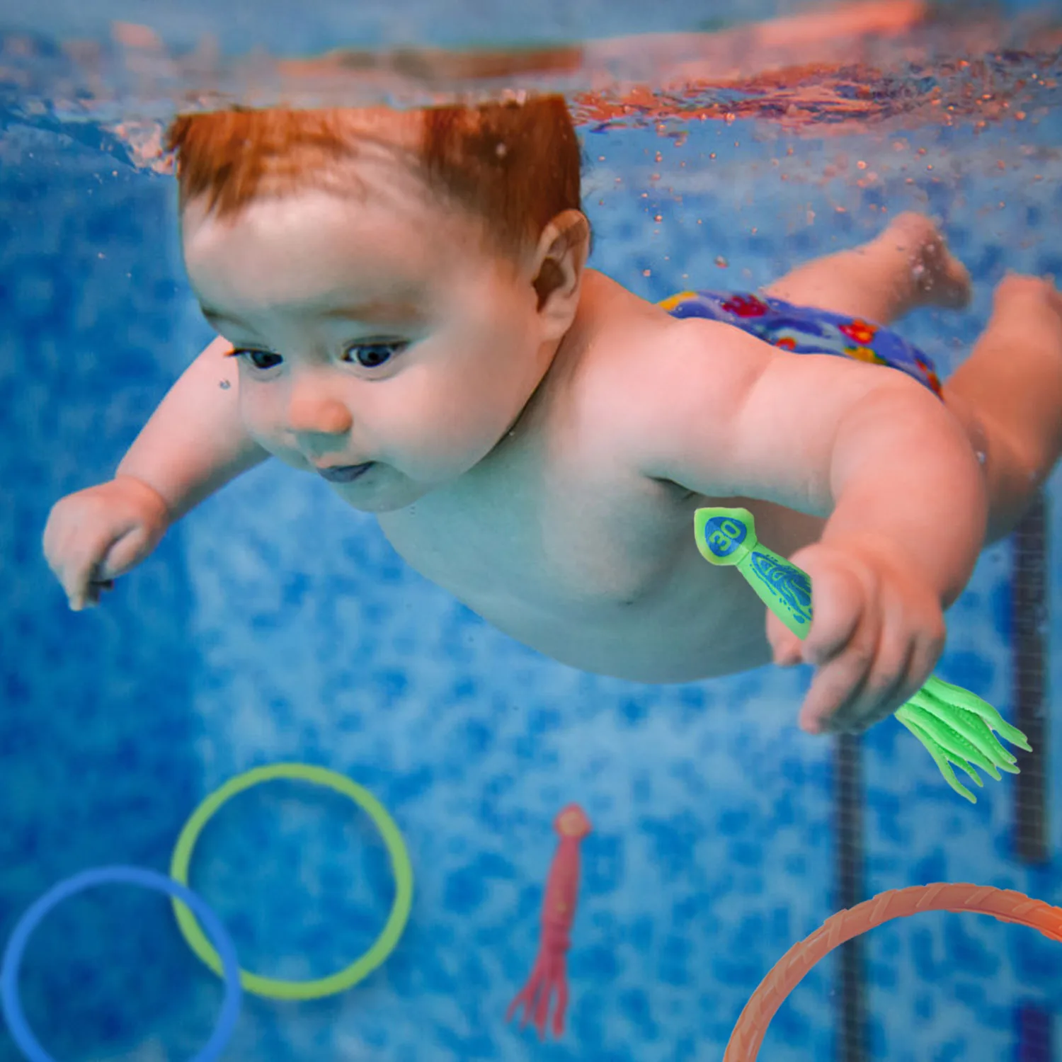 34PCS Funny Kids Dykning Tilbehør, Legetøj Sæt Undervands Vand Lege med opbevaringspose for Børn i Sommer-Spil Swimming Pool Party