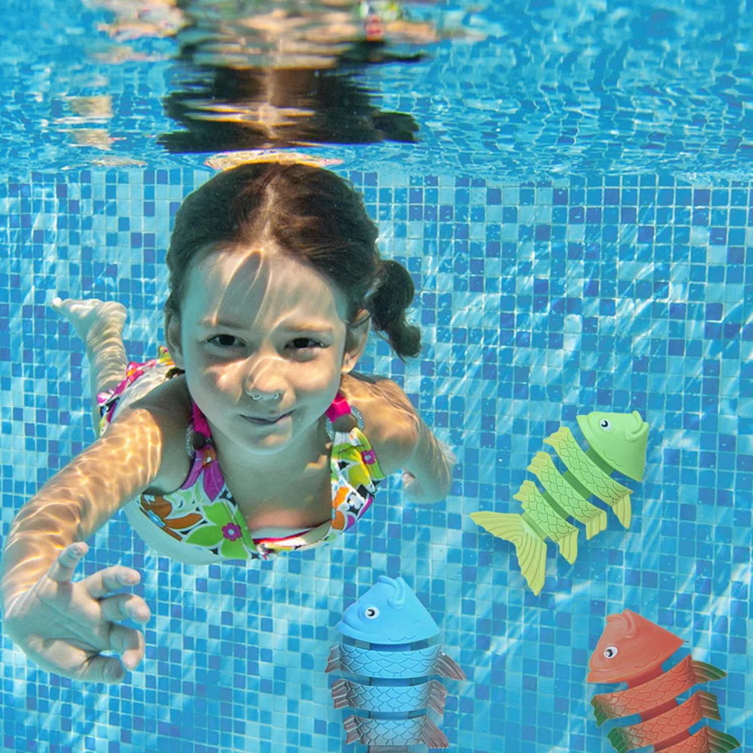34PCS Funny Kids Dykning Tilbehør, Legetøj Sæt Undervands Vand Lege med opbevaringspose for Børn i Sommer-Spil Swimming Pool Party