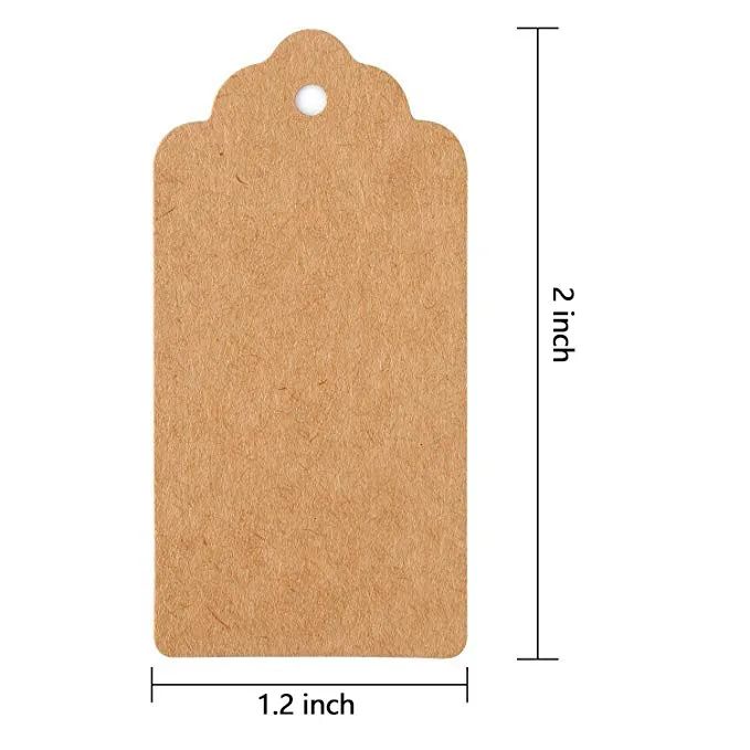 300pcs brun Kraftpapir tags til bryllup eller fest dekoration gave-tags og Emballage Hænge Tags er tilpasset DIY-labels