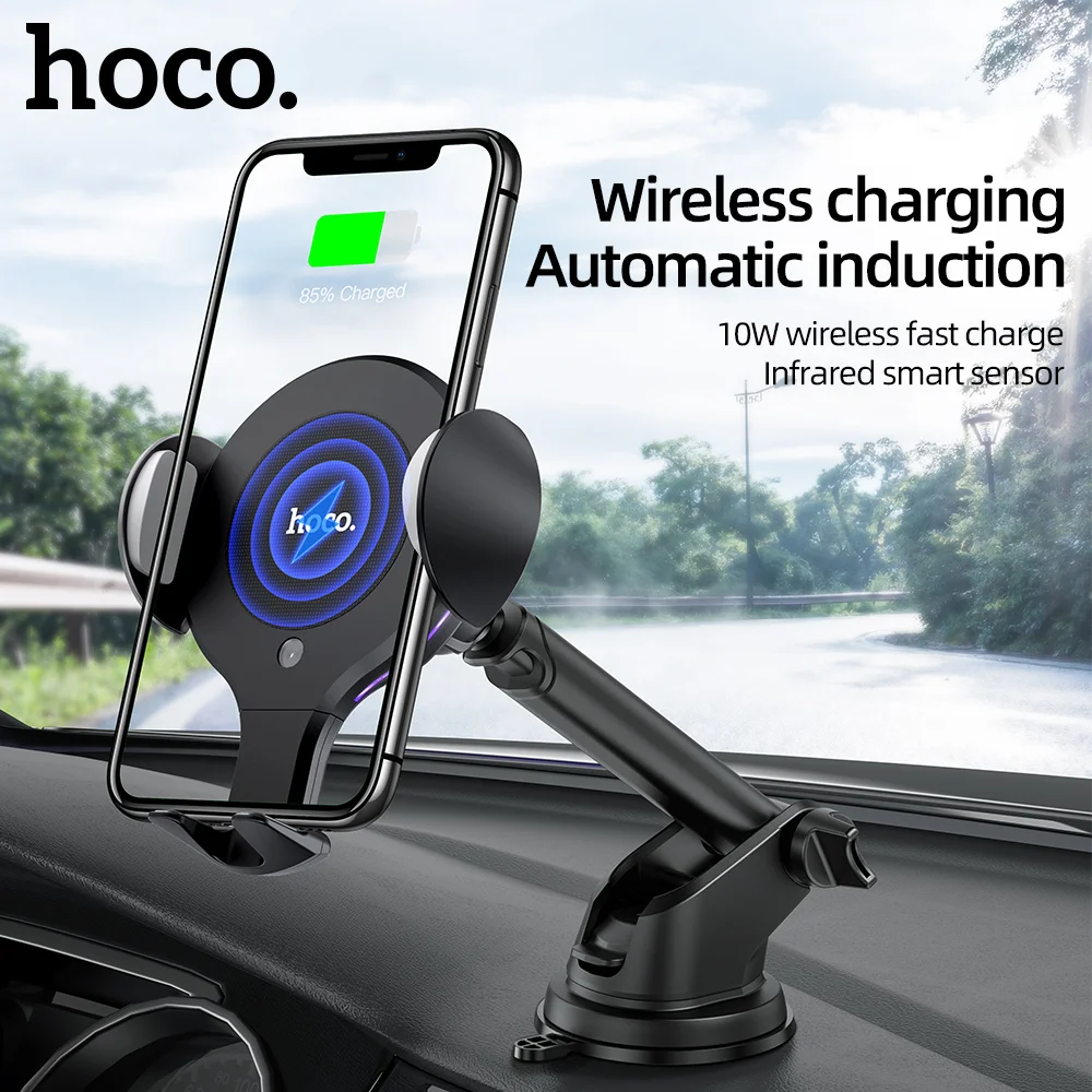 HOCO trådløs Bil Oplader Stå Automatisk infrarød klip Air Vent Mount Bil telefonholder 10W Hurtig Oplader til iphone, 11 XS Antal XR