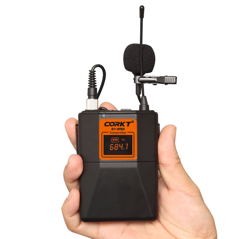 Professionelle trådløse mikrofon til optagelse SLR-kameraer og videokameraer og mobiltelefoner Interview Video Optagelse UHF revers mic